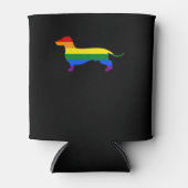 Gay Pride Dog Dachshund Rainbow Flag Blikjeskoeler (Voorkant)