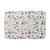 Gay Pride Doodle Pattern Badmat (Voorkant)