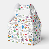 Gay Pride Doodle Pattern Bedankdoosjes (Achterkant)
