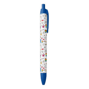 Gay Pride Doodle Pattern Blauwe Inkt Pen