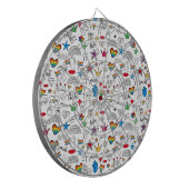 Gay Pride Doodle Pattern Dartbord (Voorkant Links)