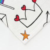 Gay Pride Doodle Pattern Fleece Deken (Hoek)