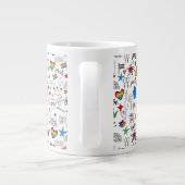 Gay Pride Doodle Pattern Grote Koffiekop (Achterkant)