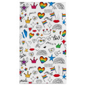 Gay Pride Doodle Pattern Klein Cadeauzakje (Achterkant)