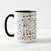 Gay Pride Doodle Pattern Mok (Links)