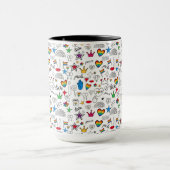 Gay Pride Doodle Pattern Mok (Midden)