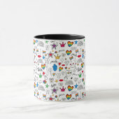 Gay Pride Doodle Pattern Mok (Midden)
