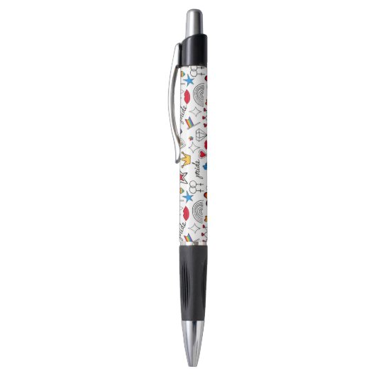 Gay Pride Doodle Pattern Pen (Top (Verticaal))