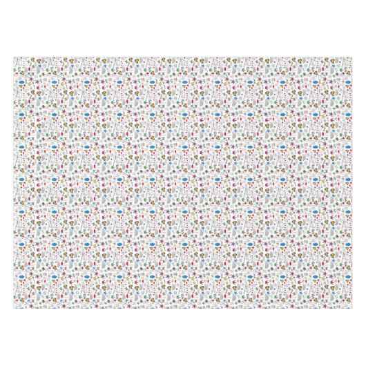 Gay Pride Doodle Pattern Tafelkleed (Voorkant (Horizontaal))