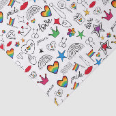 Gay Pride Doodle Pattern Tissuepapier (Detail)