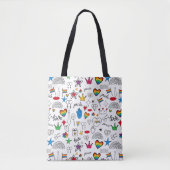 Gay Pride Doodle Pattern Tote Bag (Voorkant)