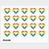 Gay Pride Driehoeksontwerp Hart Sticker (Vel)