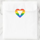 Gay Pride Driehoeksontwerp Hart Sticker (Tas)