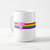 Gay Pride Driehoeksontwerp Koffiemok (Voorkant links)