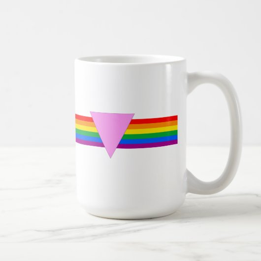 Gay Pride Driehoeksontwerp Koffiemok (Rechts)