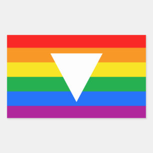 Gay Pride Driehoeksontwerp Rechthoekige Sticker