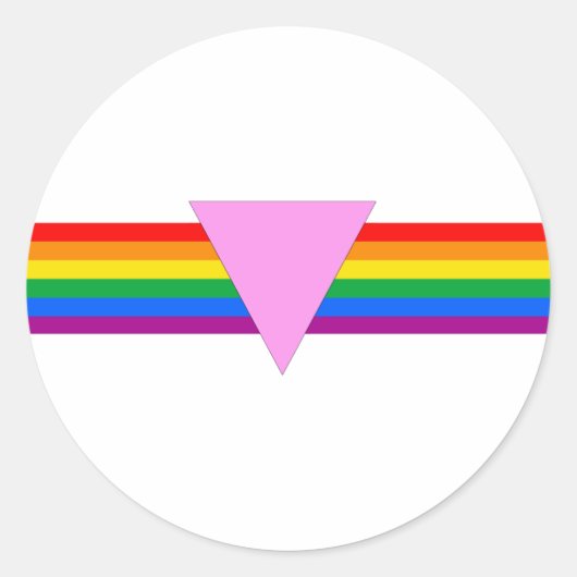 Gay Pride Driehoeksontwerp Ronde Sticker (Voorkant)