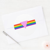 Gay Pride Driehoeksontwerp Ronde Sticker (Envelop)