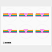 Gay Pride Driehoeksontwerp Ronde Sticker (Vel)