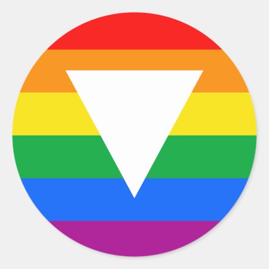 Gay Pride Driehoeksontwerp Ronde Sticker (Voorkant)