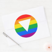 Gay Pride Driehoeksontwerp Ronde Sticker (Envelop)