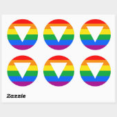 Gay Pride Driehoeksontwerp Ronde Sticker (Vel)