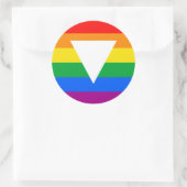 Gay Pride Driehoeksontwerp Ronde Sticker (Tas)
