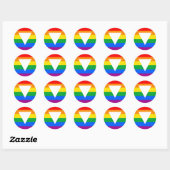 Gay Pride Driehoeksontwerp Ronde Sticker (Vel)