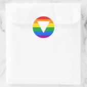 Gay Pride Driehoeksontwerp Ronde Sticker (Tas)