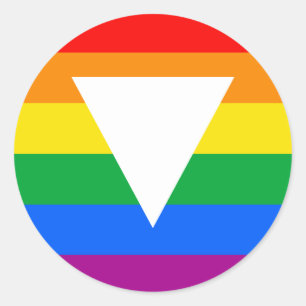 Gay Pride Driehoeksontwerp Ronde Sticker