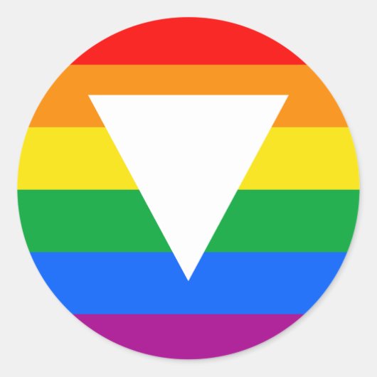 Gay Pride Driehoeksontwerp Ronde Sticker (Voorkant)