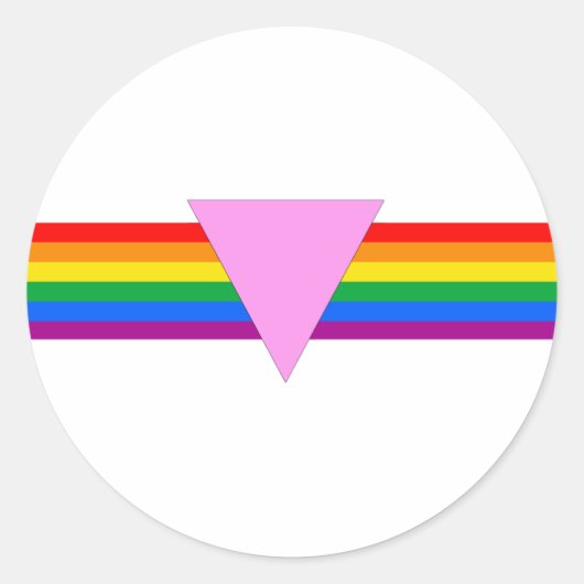Gay Pride Driehoeksontwerp Ronde Sticker (Voorkant)