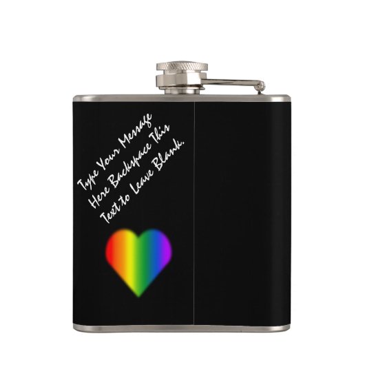 Gay Pride Drink Flask Rainbow Love Flasks Gifts Heupfles (Achterkant)