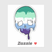 gay pride druppelen schedel sticker (Vel)