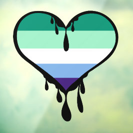 Gay Pride Druppelend Hart Raamsticker