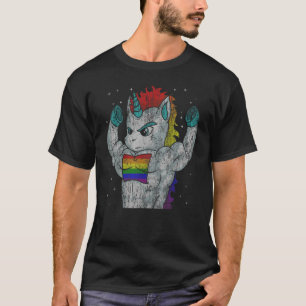 gay pride eenhoorn lesbisch homoseksueel bi volwas t-shirt