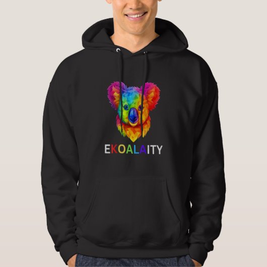 Gay Pride EKOALAITY Koala 2023 Pride Flag Hoodie (Voorkant)