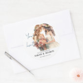 Gay Pride Elegant Blush Bruiloft Ronde Sticker (Envelop)