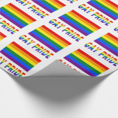 Gay Pride en Rainbow Flag Cadeaupapier (Hoek)