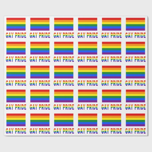 Gay Pride en Rainbow Flag Cadeaupapier (Vlak)