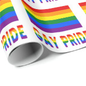 Gay Pride en Rainbow Flag Cadeaupapier (Rol Hoek)