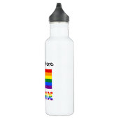 Gay Pride en Rainbow Flag gepersonaliseerd Waterfles (Rechts)