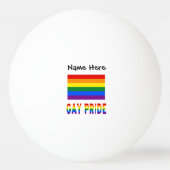 Gay Pride en Rainbow Flag met Jouw naam Pingpongbal (Voorkant)