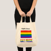 Gay Pride en Rainbow Flag met Jouw naam Tote Bag (Voorkant (product))