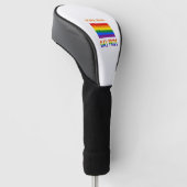 Gay Pride en Rainbow Flag Sinaasappel Personalisat Golfheadcover (Schuin)