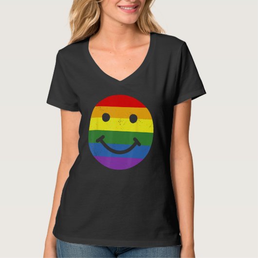 Gay Pride Equality LGBTQ Smile T-shirt (Voorkant)