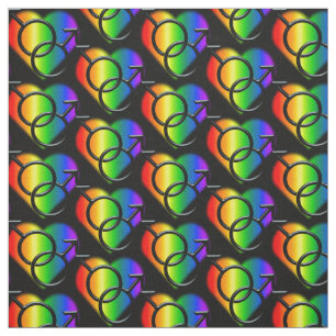 Gay Pride Fabric Rainbow Man Love Fabric Stof