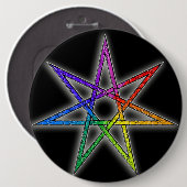 Gay Pride Fairy Star Ronde Button 6,0 Cm (Voorkant /achterkant)