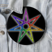 Gay Pride Fairy Star Ronde Button 6,0 Cm (In situ)