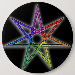 Gay Pride Fairy Star Ronde Button 6,0 Cm